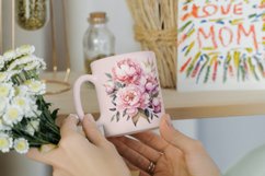 4 Watercolor Soft Pink Peonies Clipart Product Image 4