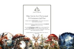 Watercolor Dark Whimsical Forest Clipart Product Image 4