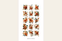 Watercolor Terracotta Flowers Clipart Bundle Product Image 4