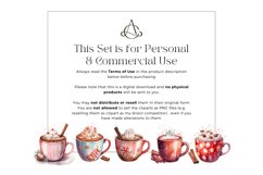 31 Watercolor Christmas Hot Choco Clipart Product Image 4