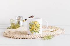 4 Watercolor Butter Yellow Tulips Clipart Product Image 4