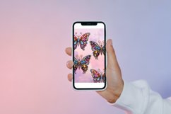 12 Watercolor Sparkling Butterflies Clipart Product Image 5