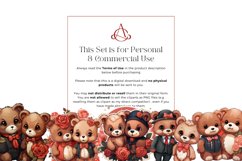 Watercolor Bear Couple Clipart Bundle Product Image 5