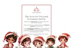 Watercolor Christmas Boys Clipart Bundle Product Image 5