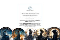 Watercolor Celestial Witch Clipart Bundle Product Image 5