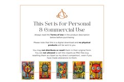 36 Watercolor Cute Animal Abstract Stamp Clipart Product Image 5