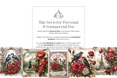 33 Watercolor Vintage Valentine Stamps Clipart Product Image 5