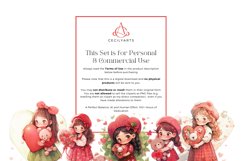 Watercolor Girl Holding a Heart Clipart Bundle Product Image 5