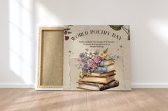 36 Watercolor Vintage Floral Books Clipart Product Image 5