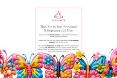 Watercolor Inflatable Butterflies Clipart Bundle Product Image 5