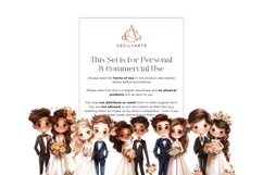 Watercolor Cute Wedding Couple Clipart Bundle Product Image 5