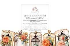 Watercolor Birdcage Journal Tag Cliparts Bundle Product Image 5