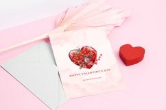 Watercolor Red Heart Crystals Clipart Bundle Product Image 6