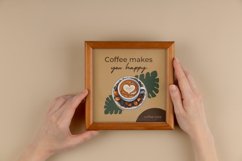 12 Watercolor Cafe Latte Heart Clipart Product Image 6