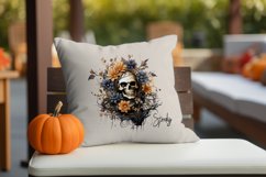 Watercolor Halloween Shabby Chic Skull Clipart Bundle Product Image 7