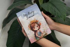 Watercolor Girl with Spring Flowers Clipart Bundle Product Image 7
