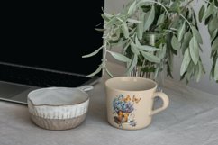 45 Watercolor Floral Coffee with Butterflies Clipart Product Image 7