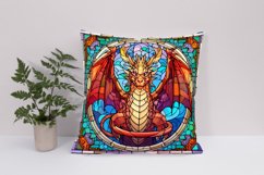 4 Watercolor Stained Glass Dragon Clipart Product Image 7