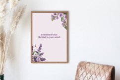 Watercolor Retro Vintage Lavender Flower Clipart Product Image 7