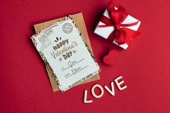 33 Watercolor Vintage Valentine Stamps Clipart Product Image 7