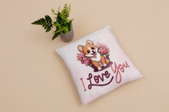 47 Watercolor Valentine Puppy Stickers Clipart Product Image 8