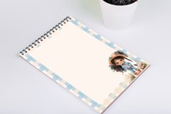 Watercolor Cute Denim Girl Clipart Bundle Product Image 8