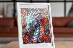 46 Watercolor Stained Glass Dragon Clipart Product Image 9