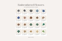 62 Watercolor Embroidered Flowers Cliparts Product Image 3