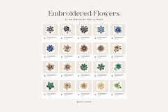 62 Watercolor Embroidered Flowers Cliparts Product Image 3