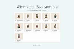 31 Watercolor Whimsical Geo Animals Cliparts Product Image 4