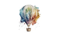 Watercolor Hot Air Balloon Clipart Bundle,Hot Air Balloon Clipart,Balloon clipart,Hot Air Balloon Art,Watercolor balloon,Balloon Art,Colorful balloon,Fantasy Balloon,Air Travel Clipart,Travel Themed Art,Adventure Clipart,Boho Hot Air Balloon,Vintage Ballo