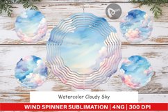 Wind Spinner Watercolor Cloudy Sky Product Image 1