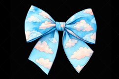watercolor cloudy bow, sky coquette bow, artistic bow design, cloudy sky clipart, digital bow design, blended watercolor bow, sky bow art, watercolor artistic design, coquette bow art, sky sublimation design