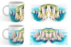 Watercolor Coastal cliffs and seascapes | Mug sublimation de Product Image 5