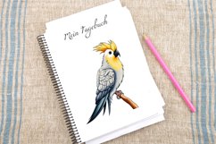 Watercolor Cockatiel Sublimation Clipart Bundle Product Image 4