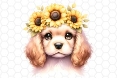 Watercolor Cocker Spaniel Clipart Sublimation PNG Design