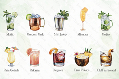 Watercolor Cocktails Clipart Bundle Product Image 4