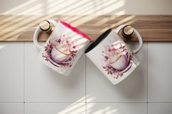 Watercolor coffee and pink flowers floral 20 oz tumbler skinny mug wrap clipart t-shirt sublimation printable design