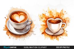Watercolor Coffee Graphics Clipart Product Image 1