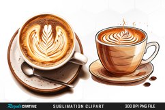 Watercolor Coffee Cup Illustration Clipart Product Image 1