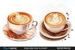 Watercolor Coffee Cup Illustration Clipart Product Image 1