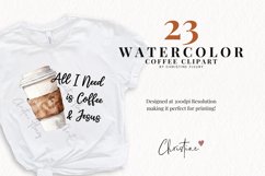 Watercolor Coffee Clipart Product Image 2