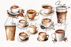 Watercolor Coffee Clipart Product Image 5