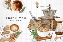 Watercolor Coffee Collection Clipart. Desserts, sweets! Product Image 4