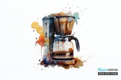 Watercolor Coffee Maker PNG Clipart Product Image 1