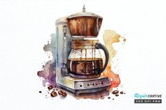 Watercolor Coffee Maker PNG Clipart Product Image 1