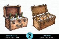 Watercolor Cold Beer Fun Clipart Product Image 1