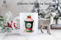 Watercolor Cold Coffee Cup Clipart, Coffee T-shirt Design Product Image 3