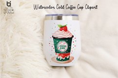 Watercolor Cold Coffee Cup Clipart, Coffee T-shirt Design Product Image 7