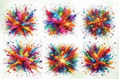 Watercolor Color Splash Clipart Product Image 3